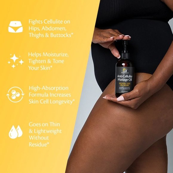 M3 Naturals, Anti-Cellulite Massage Oil, 8 fl oz (240 ml)Tighten,Tone,Moisturize - Picture 4 of 7